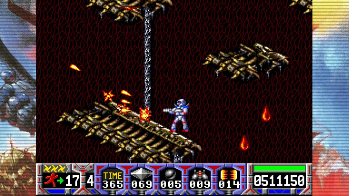 Turrican Flashback back cover for Playstation 4